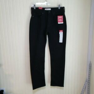 Levi Strauss Signature Jeans Mens 29x30 Black Regular Straight Stretch Denim